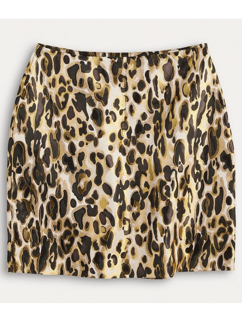 Nine West Leopard Print Mini Skirt in Gold, Dark Brown, Cream and Black
